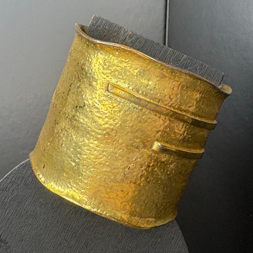 Karine Sultan Gold Cuff Bracelet Chunky Gold Bracelet 7.25"